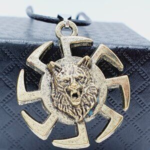 ❤️Retro tiger head Leather Strap Necklace, N90201P117